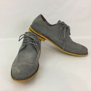 (Ju) Y2K Florsheim Oxford Shoes Men's Size 11.5 Gray Suede Leather Wing Tip